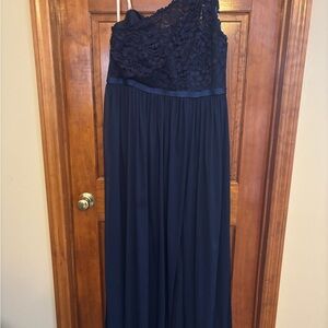 David's Bridal Navy Gown